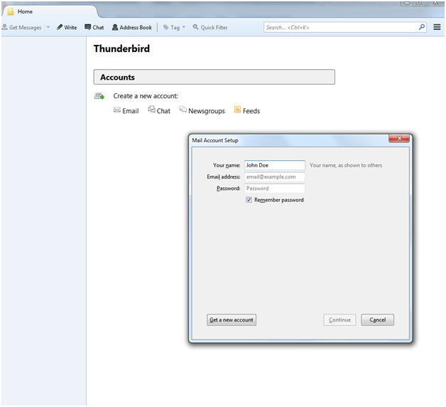 Thunderbird Setting Screen 3